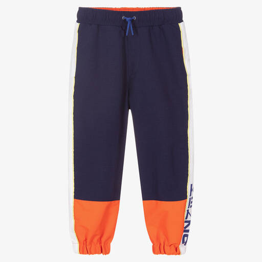 KENZO KIDS-Boys Blue Logo Joggers | Childrensalon Outlet