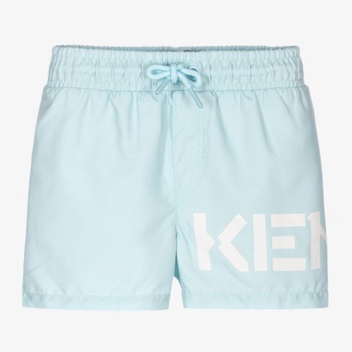 KENZO KIDS-Boys Blue Logo Swim Shorts  | Childrensalon Outlet