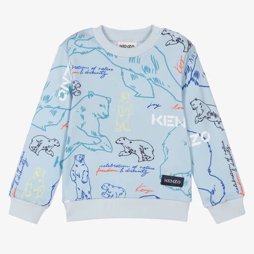 KENZO KIDS-Голубой свитшот Nova для малышей | Childrensalon Outlet
