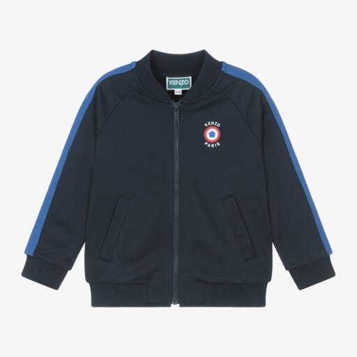 KENZO KIDS-Boys Blue Stripe Zip Jacket | Childrensalon Outlet