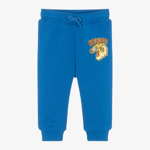 KENZO KIDS-جوغرز بطبعة فارسيتي تايغر قطن لون أزرق فاقع | Childrensalon Outlet