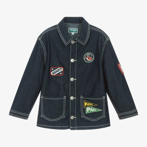 KENZO KIDS-Boys Dark Blue Denim Jacket | Childrensalon Outlet