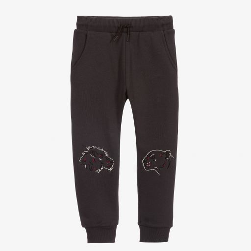 KENZO KIDS-Boys Grey Cotton Joggers | Childrensalon Outlet
