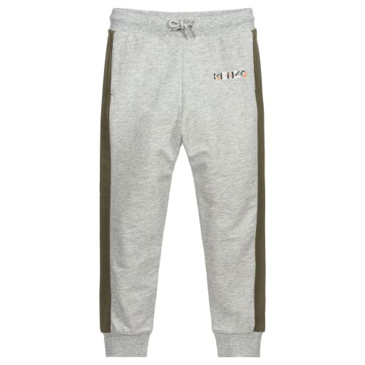 KENZO KIDS-Boys Grey Cotton K Joggers | Childrensalon Outlet