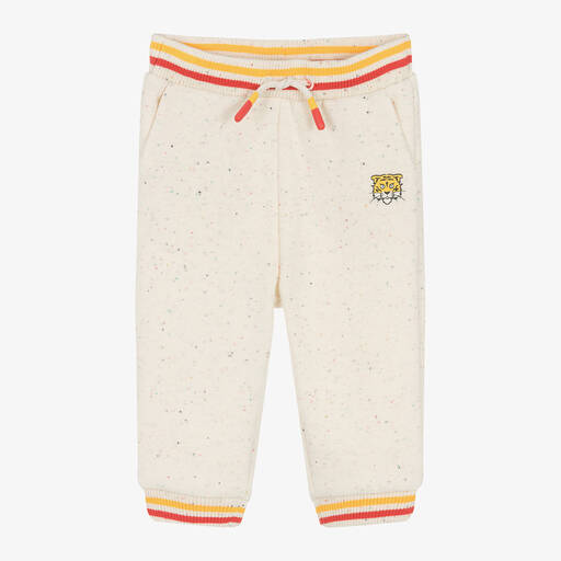 KENZO KIDS-Boys Ivory Cotton Jersey Joggers | Childrensalon Outlet