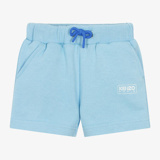 KENZO KIDS-شورت أطفال ولادي قطن لون أزرق فاتح | Childrensalon Outlet