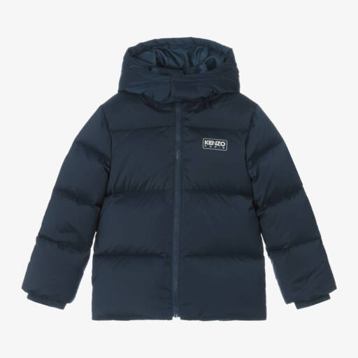 KENZO KIDS-Boys Navy Insulated Puffer Coat | Childrensalon Outlet