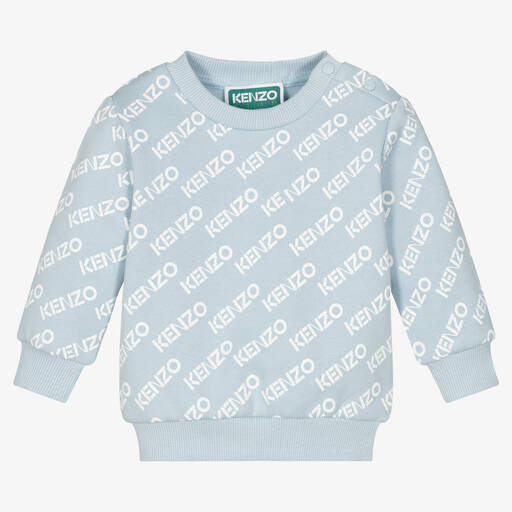 KENZO KIDS-Boys Pale Blue Cotton Sweatshirt | Childrensalon Outlet