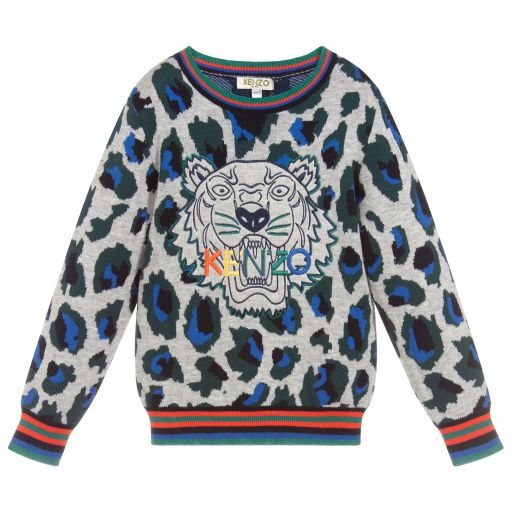 KENZO KIDS-Boys Tiger Knitted Sweater | Childrensalon Outlet