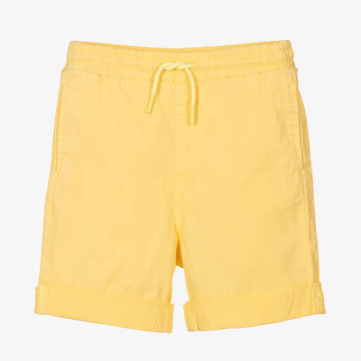 KENZO KIDS-Boys Yellow Cotton Twill Bermuda Shorts | Childrensalon Outlet