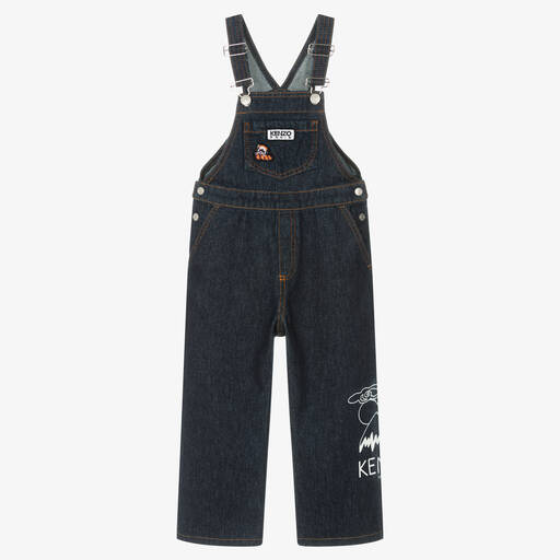 KENZO KIDS-Dark Blue Denim KOTORA Dungarees | Childrensalon Outlet