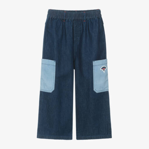 KENZO KIDS-بنطلون جينز أزرق فاتح للبنات | Childrensalon Outlet