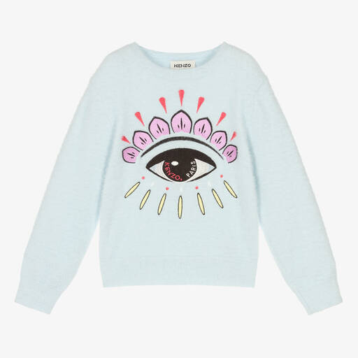 KENZO KIDS-Girls Blue Eye Sweater | Childrensalon Outlet