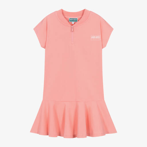 KENZO KIDS-فستان قطن عضوي لون زهري | Childrensalon Outlet