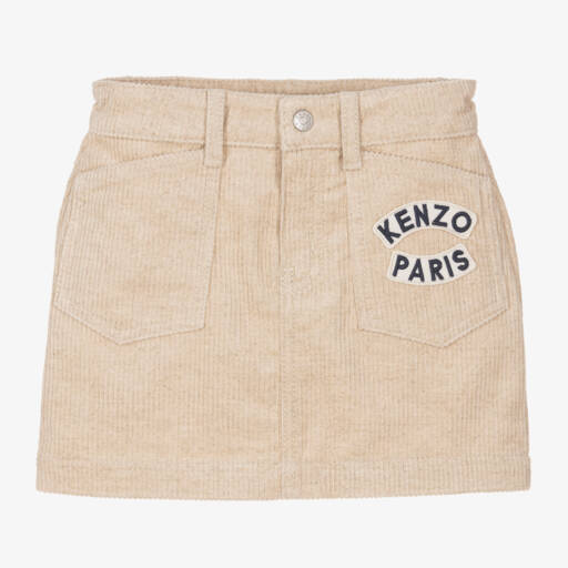 KENZO KIDS-تنورة مزيج قطن لون بيج للبنات | Childrensalon Outlet