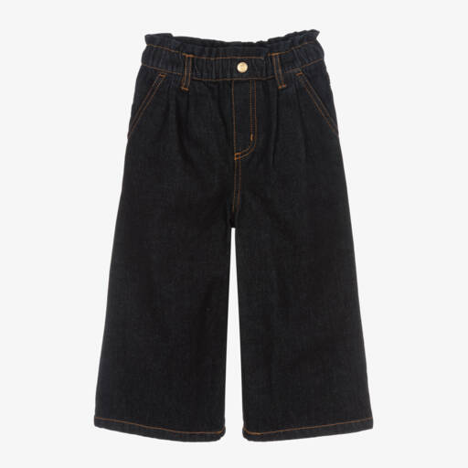 KENZO KIDS-Girls Denim Wide-Leg Trousers | Childrensalon Outlet