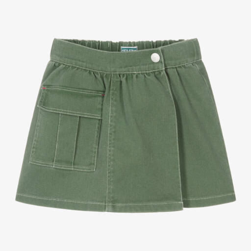 KENZO KIDS-Girls Emerald Stretch Denim Skort | Childrensalon Outlet
