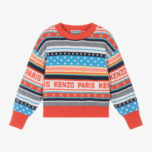 KENZO KIDS-Girls Festive Red Knit Jumper | Childrensalon Outlet