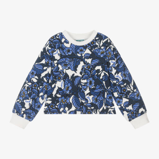 KENZO KIDS-Girls Floral Cotton Jumper | Childrensalon Outlet