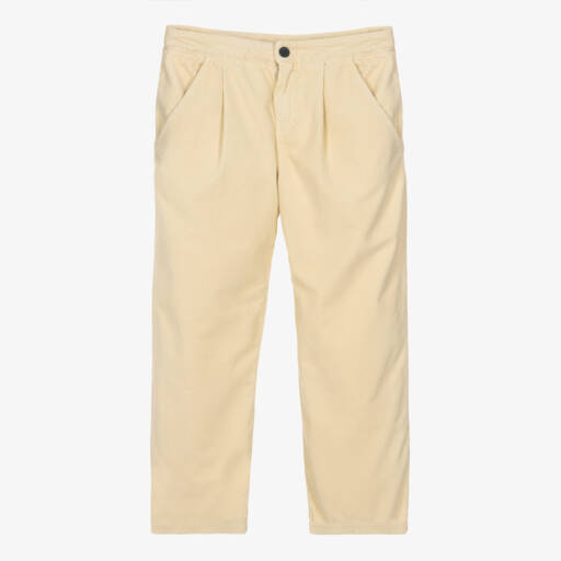 KENZO KIDS-Girls Ivory Corduroy Slim Trousers | Childrensalon Outlet