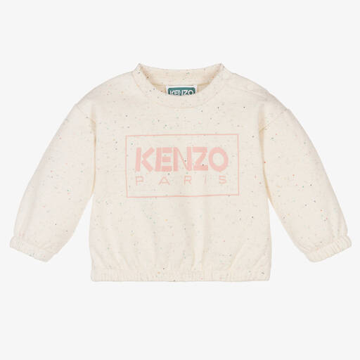 KENZO KIDS-Sweat ivoire moucheté pour fille | Childrensalon Outlet