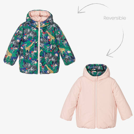 KENZO KIDS-جاكيت بافر بطبعة ملونة للبنات | Childrensalon Outlet