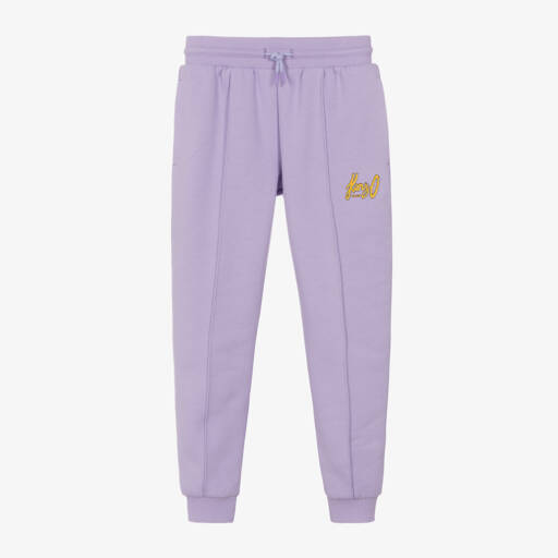 KENZO KIDS-بنطلون رياضي قطن لون بنفسجي ليلكي للبنات | Childrensalon Outlet