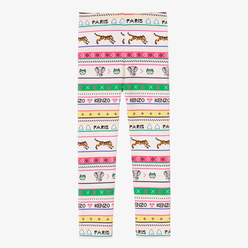 KENZO KIDS-Girls Multicolour Cotton Stripe Leggings | Childrensalon Outlet