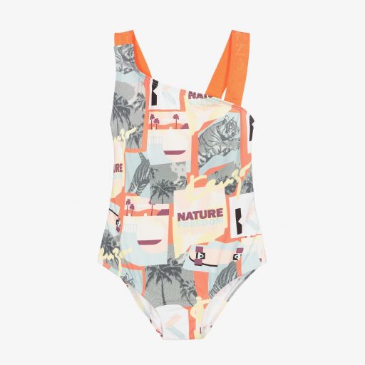 KENZO KIDS-Oranger Badeanzug für Mädchen | Childrensalon Outlet
