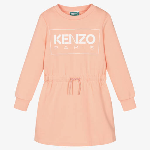 KENZO KIDS-Розовое платье из хлопкового джерси | Childrensalon Outlet