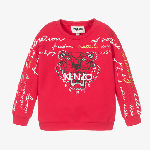 KENZO KIDS-سويتشيرت أطفال بناتي قطن لون زهري | Childrensalon Outlet