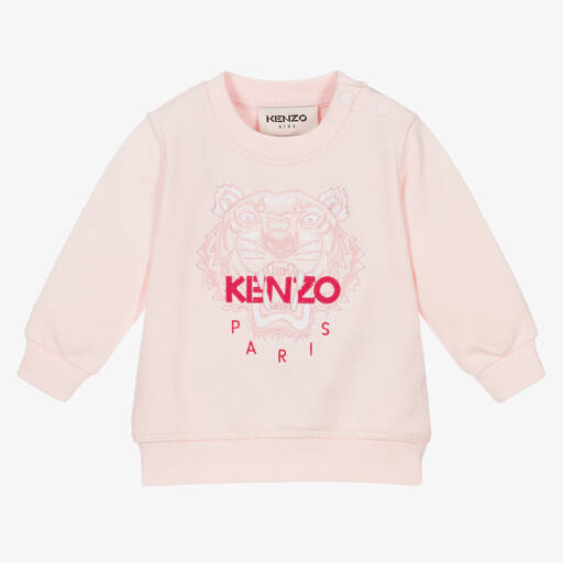 KENZO KIDS-Girls Pink Tiger Sweatshirt | Childrensalon Outlet