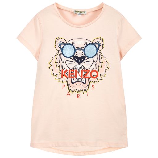 KENZO KIDS-Girls Pink Tiger T-Shirt | Childrensalon Outlet