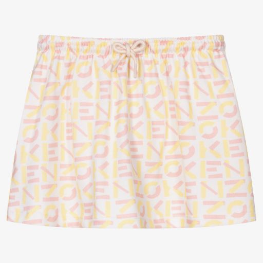 KENZO KIDS-Girls Piqué Logo Skirt | Childrensalon Outlet
