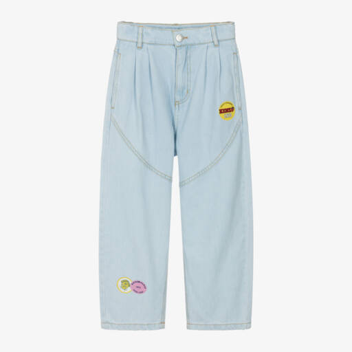 KENZO KIDS-بنطلون جينز أزرق ناعم للبنات | Childrensalon Outlet