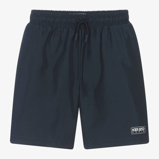 KENZO KIDS-Navy Blue Drawstring Shorts | Childrensalon Outlet