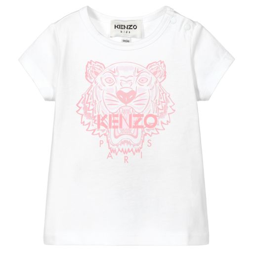 KENZO KIDS-Biobaumwoll-T-Shirt mit Tiger-Print | Childrensalon Outlet