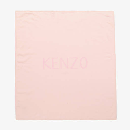 KENZO KIDS-Pink Cotton Knit Blanket (80cm) | Childrensalon Outlet