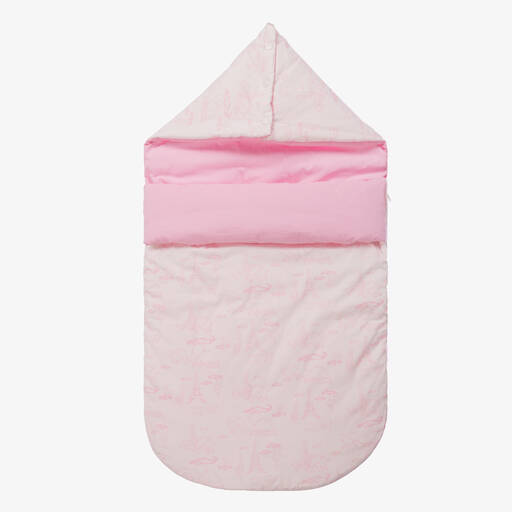 KENZO KIDS-Розовый хлопковый конверт с принтом Mini Iconics (82см) | Childrensalon Outlet