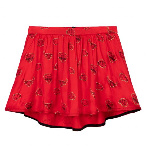 KENZO KIDS-Red Elephant & Ox Skirt | Childrensalon Outlet