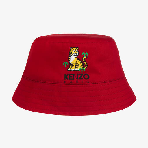 KENZO KIDS-Red KOTORA Bucket Hat | Childrensalon Outlet