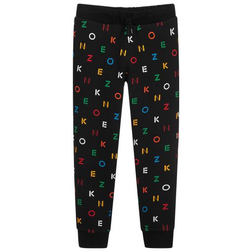 KENZO KIDS-جوغرز تينز ولادي قطن جيرسي لون أسود | Childrensalon Outlet