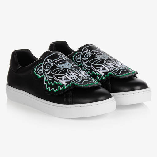 KENZO KIDS-Teen Black Tiger Trainers | Childrensalon Outlet