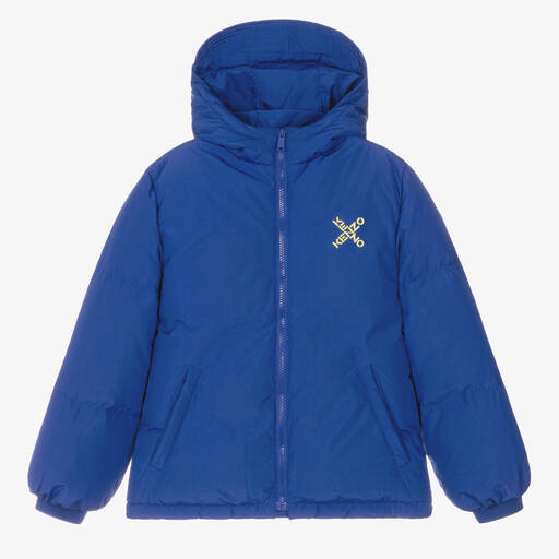 KENZO KIDS-Teen Blue Down Padded Jacket | Childrensalon Outlet
