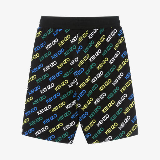 KENZO KIDS-Teen Boys Black Cotton Logo Shorts | Childrensalon Outlet