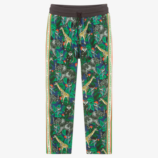 KENZO KIDS-Сине-зеленые джоггеры для мальчиков-подростков | Childrensalon Outlet