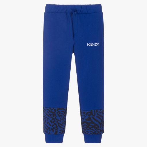 KENZO KIDS-Teen Boys Blue Logo Joggers | Childrensalon Outlet