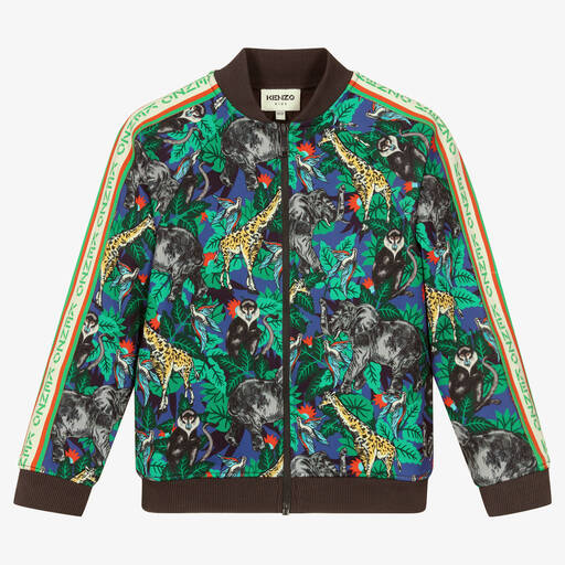 KENZO KIDS-Teen Boys Blue Zip-Up Top | Childrensalon Outlet