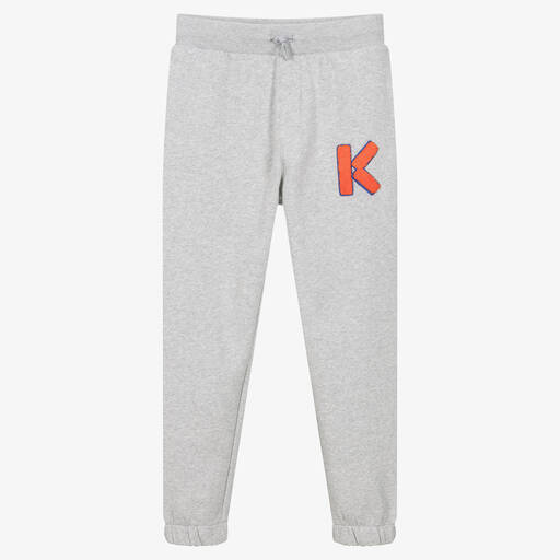 KENZO KIDS-Pantalon de jogging gris en coton | Childrensalon Outlet