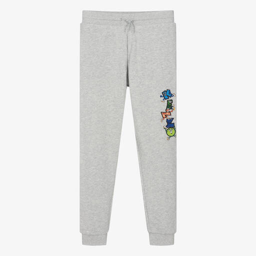KENZO KIDS-Teen Boys Grey Cotton Joggers | Childrensalon Outlet